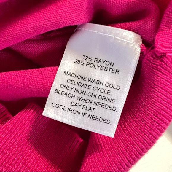 Madison Gray Vibrant Pink Turtleneck Sweater - Picture 9 of 10